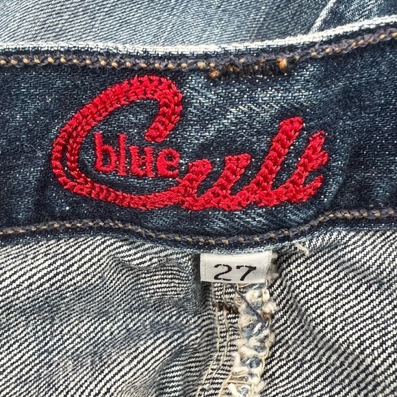 Blue Cult Side Slit Button Fly Pencil Jean Skirt Size 27 Women’s - Picture 2 of 6